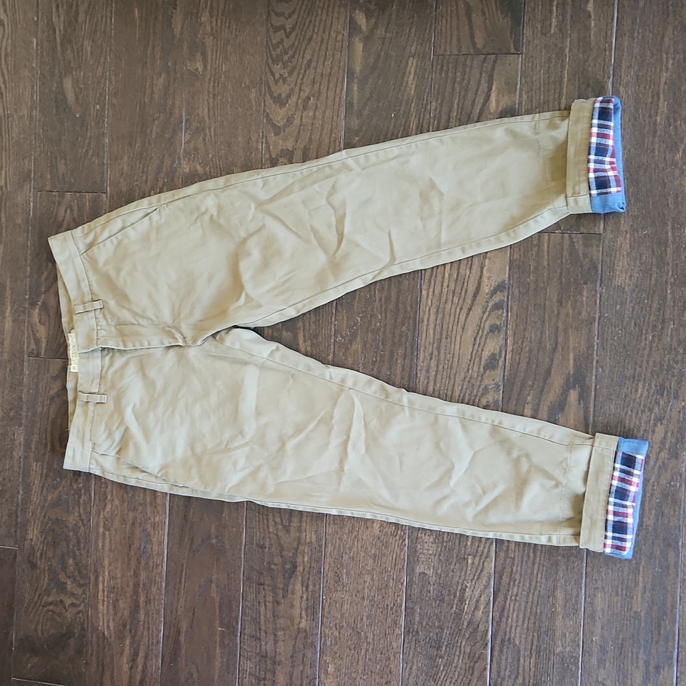 Tan straight leg chinos